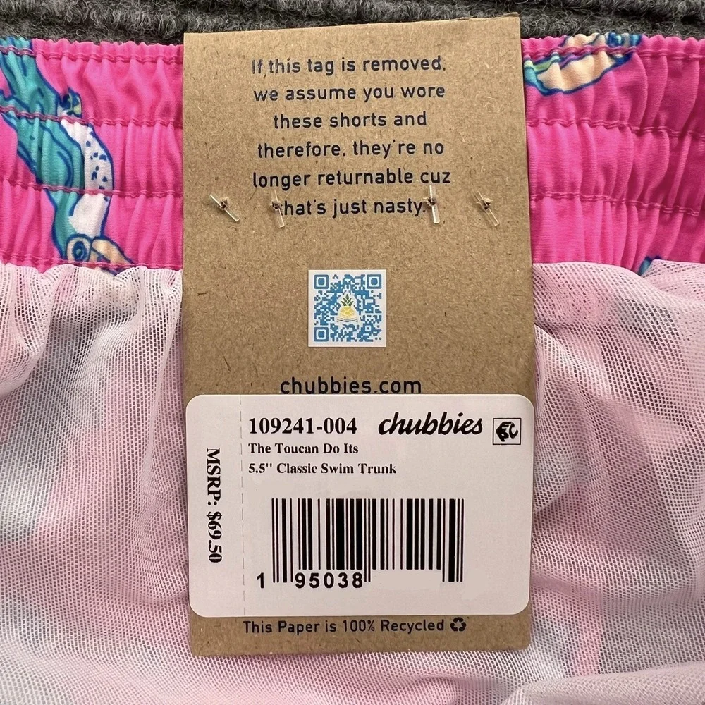 Chubbies Men's 2XL Toucans Do It 5.5
